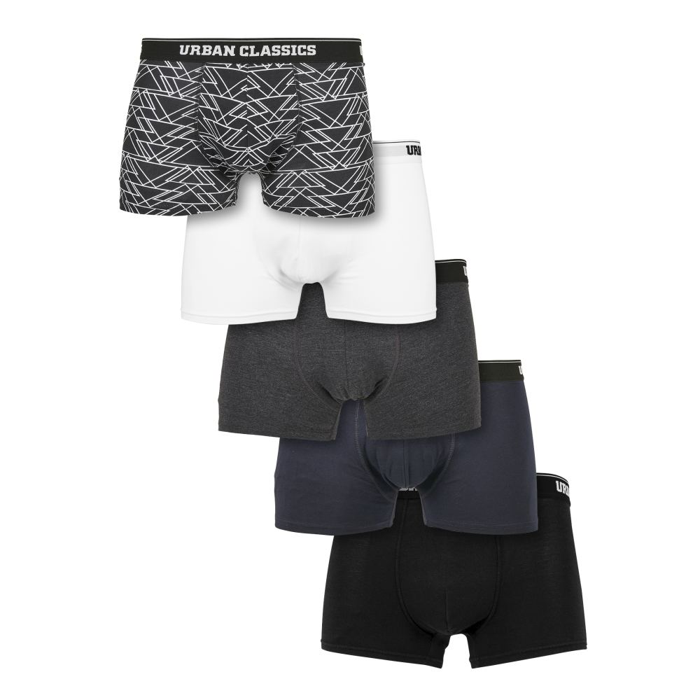 Urban Classics - Organic 5-Pack Boxershorts - Multicolours